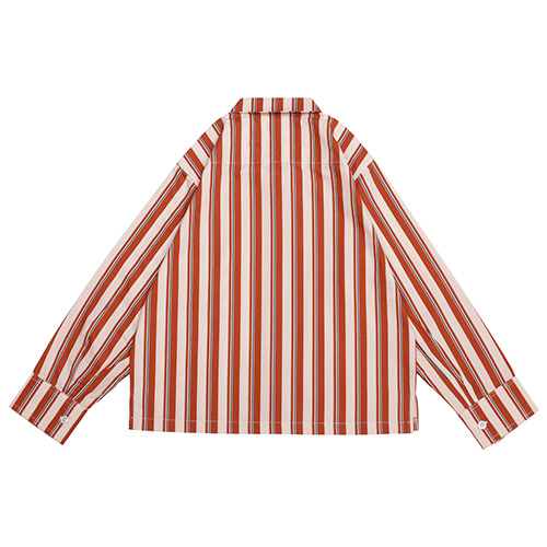 STRIPE ORANGE LONG SHIRT - Image 3